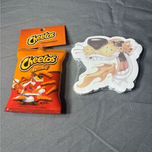 New Cheetos Crunchy Decoupage Christmas Ornament & Notepad NWT